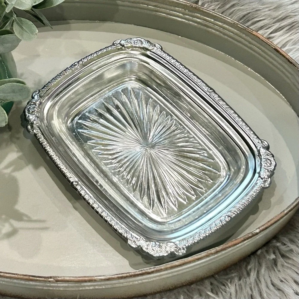 Vintage Shelton-Ware Hollywood Regency Silver Cocktail Appetizer Relish Tray USA
